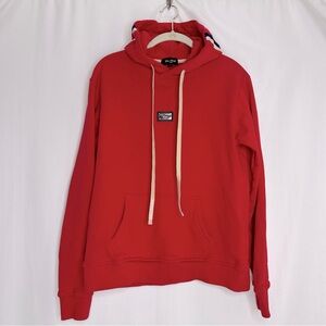 Well Known Studios red hoodie size large pullover street wear casual